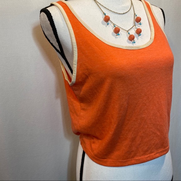 TopShop Croped Tank w/ Trim & Swoop Neckline - Picture 7 of 12